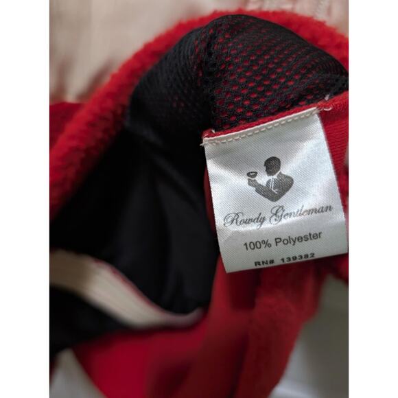 Rowdy Gentleman Vest Men's XXL Red Cream Fleece 1/4 Zip Hiking Outdoors Preppy - Picture 8 of 11